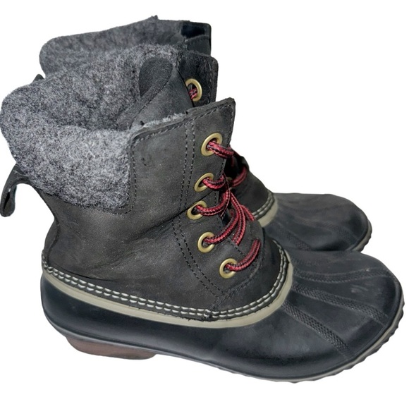 Sorel Slimpack II Lace up Snow-boots Black Size 8.5 - Picture 9 of 15